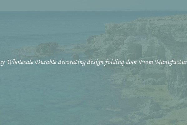 Buy Wholesale Durable decorating design folding door From Manufacturers