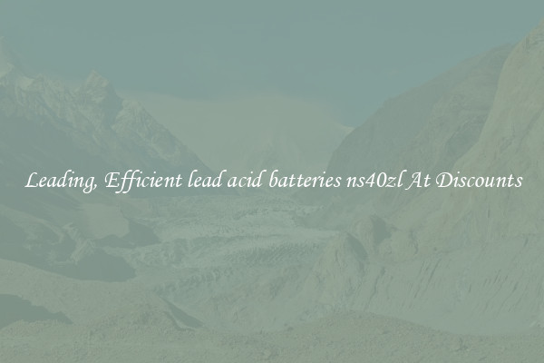 Leading, Efficient lead acid batteries ns40zl At Discounts