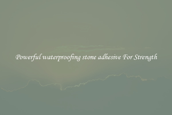 Powerful waterproofing stone adhesive For Strength