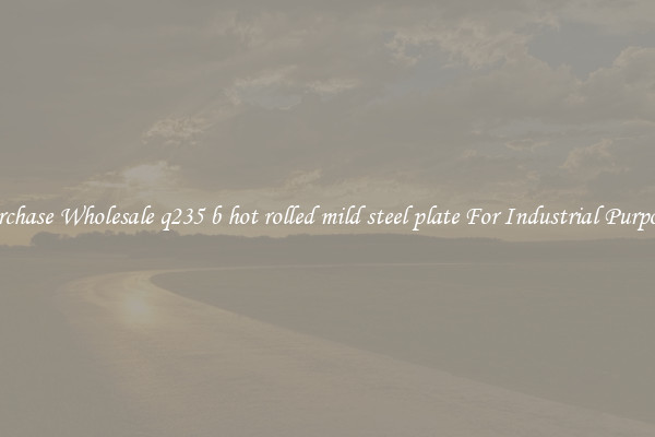 Purchase Wholesale q235 b hot rolled mild steel plate For Industrial Purposes
