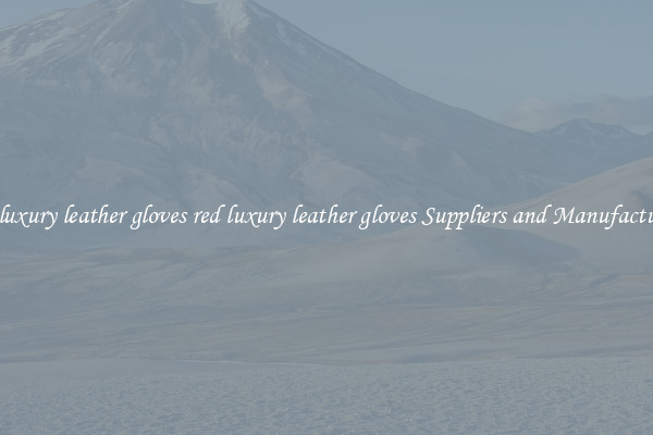 red luxury leather gloves red luxury leather gloves Suppliers and Manufacturers