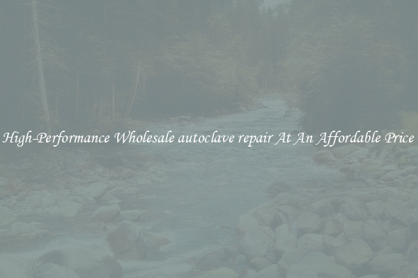 High-Performance Wholesale autoclave repair At An Affordable Price 