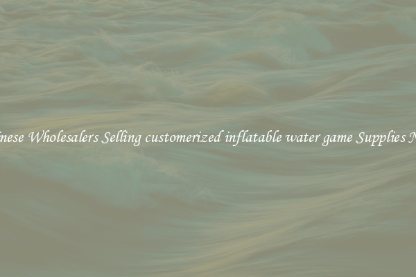 Chinese Wholesalers Selling customerized inflatable water game Supplies Now